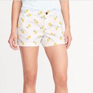 Old Navy Relaxed Mid-Rise Everyday Shorts Lemons 6